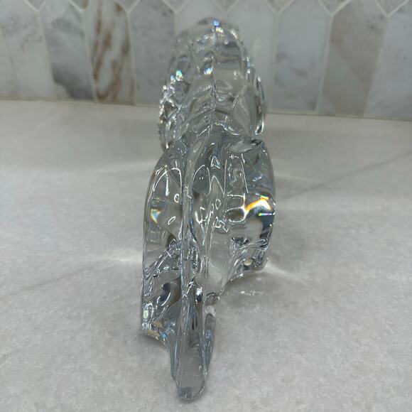 Baccarat Crystal Figurine 11" Heavy Standing Lion Figure France - Picture 4 of 8